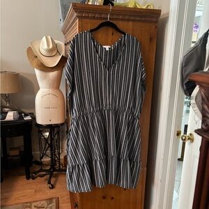 Striped Black and White Dress